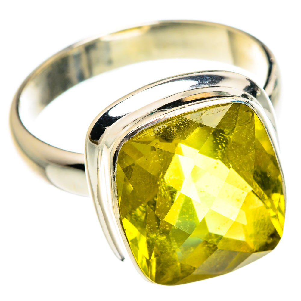 Lemon Quartz Rings handcrafted by Anasilvercos - RING83720