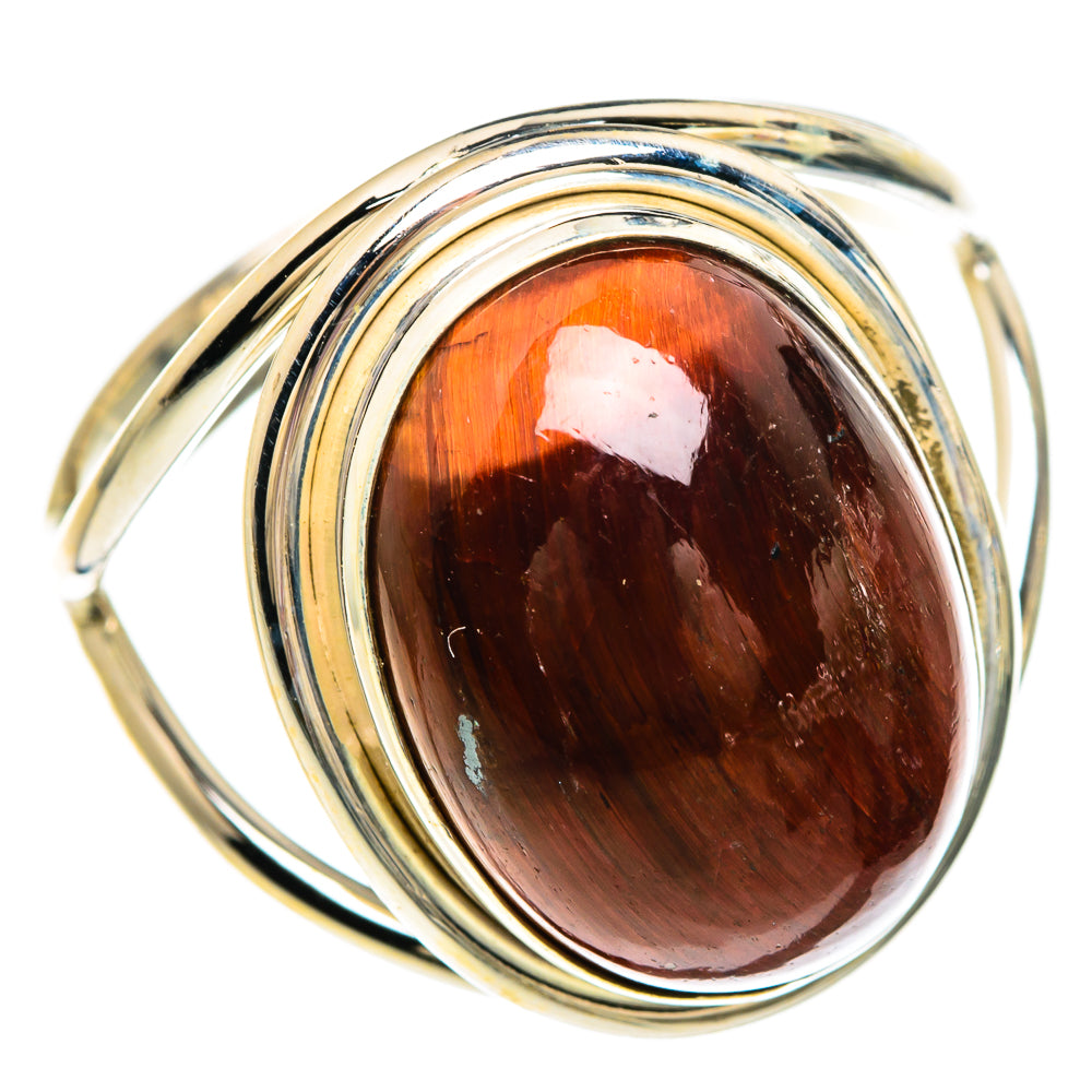 Red Tiger Eye Rings handcrafted by Anasilvercos - RING83734