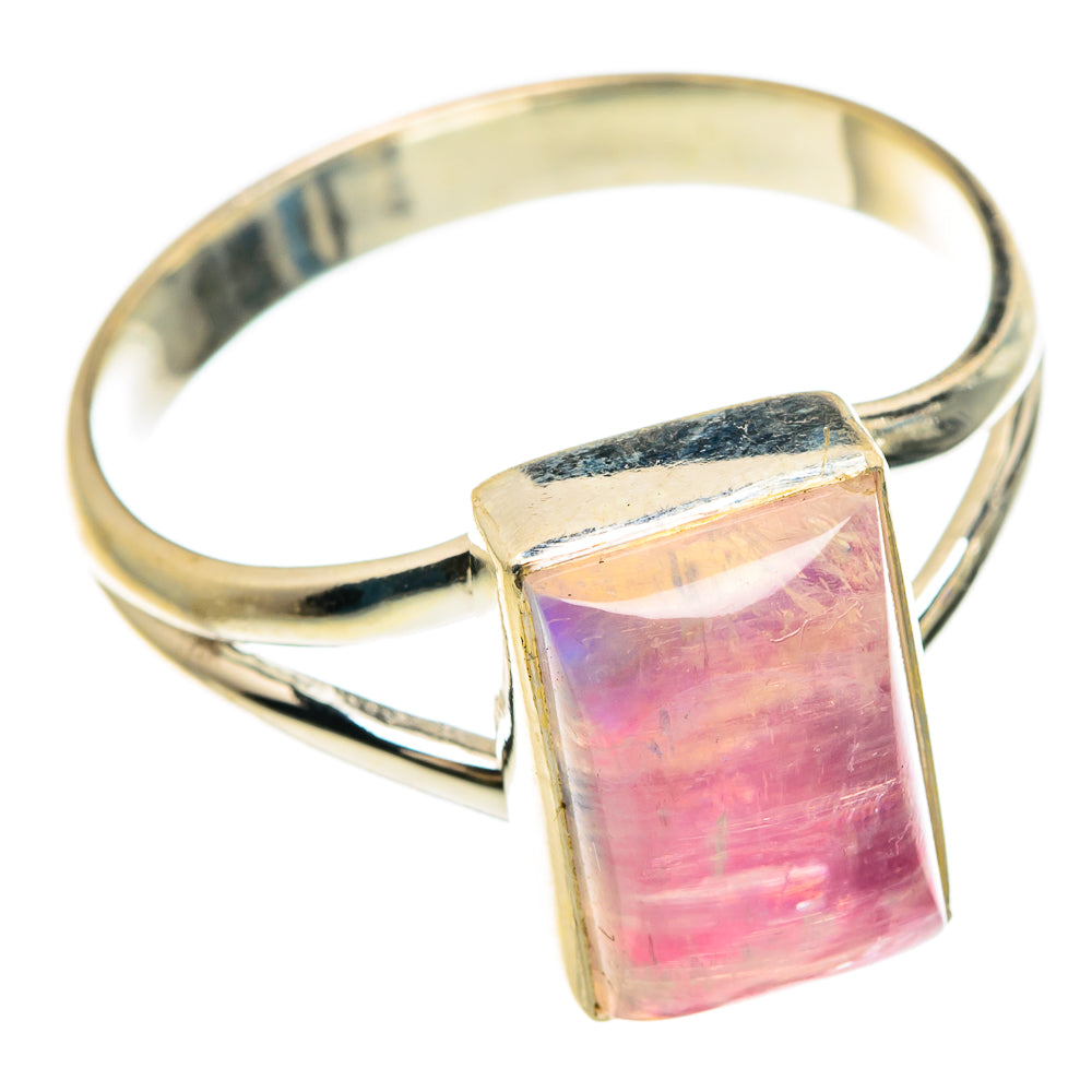 Pink Moonstone Rings handcrafted by Anasilvercos - RING83746