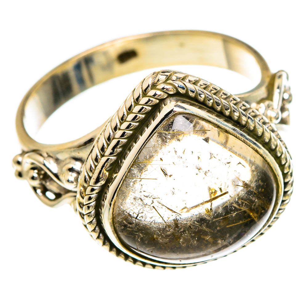 Rutilated Quartz Rings handcrafted by Anasilvercos - RING83752