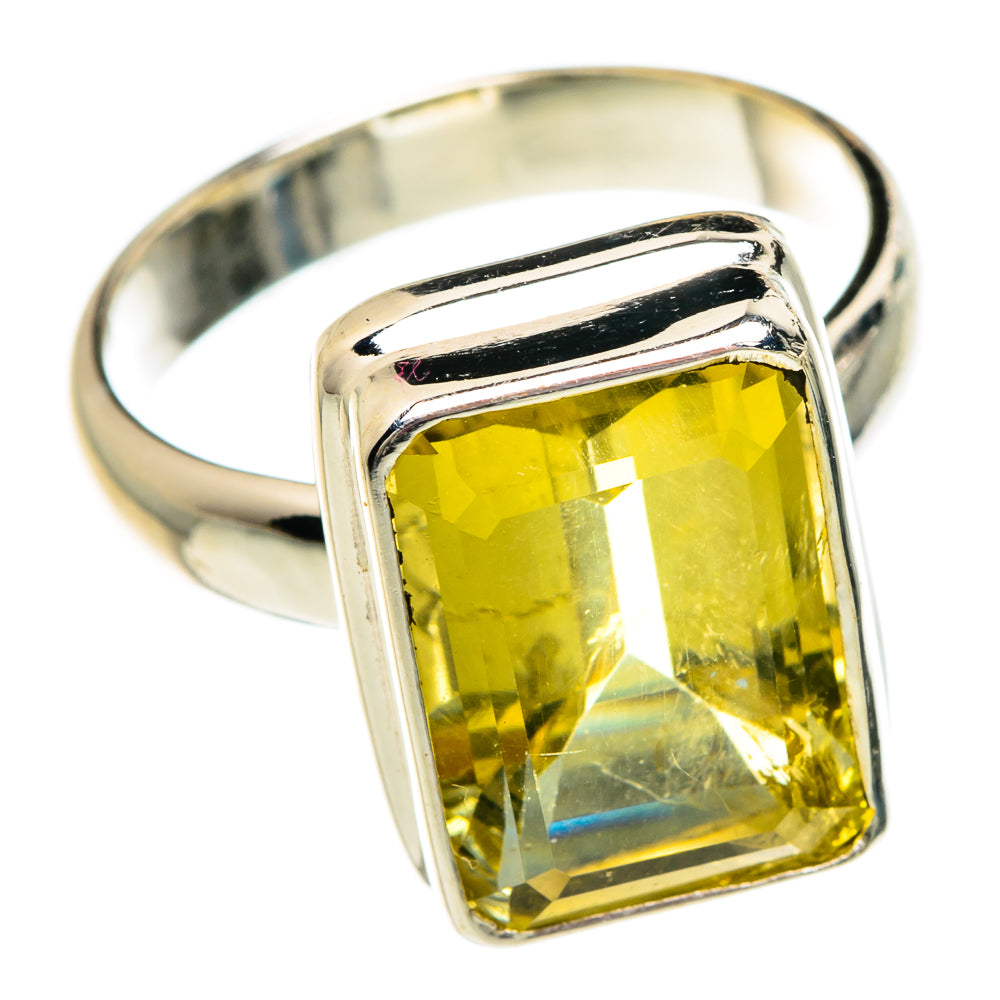 Lemon Quartz Rings handcrafted by Anasilvercos - RING83759