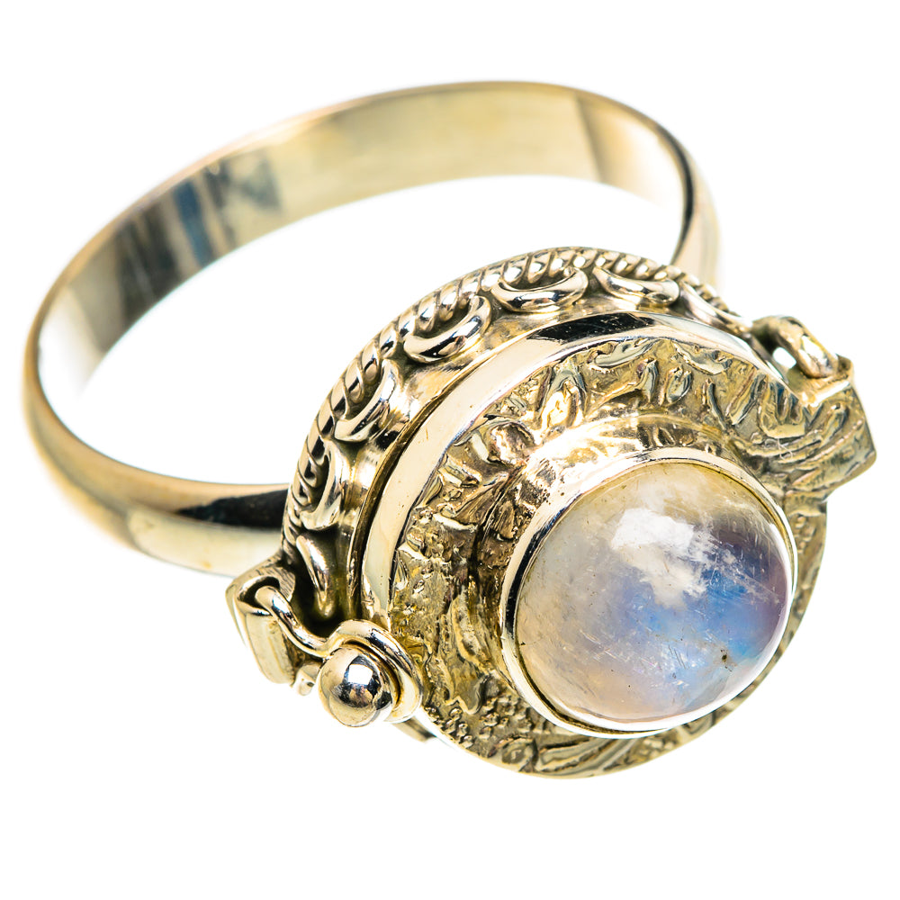Rainbow Moonstone Rings handcrafted by Anasilvercos - RING83793