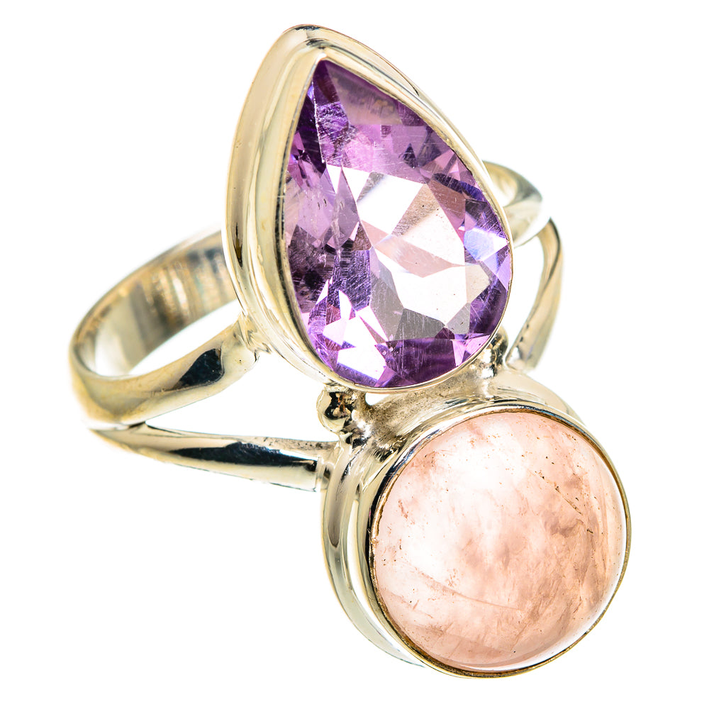 Rose Quartz Rings handcrafted by Anasilvercos - RING83795