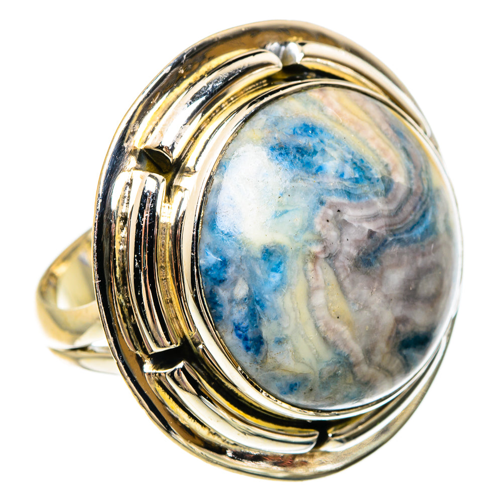 Blue Scheelite Rings handcrafted by Anasilvercos - RING83799