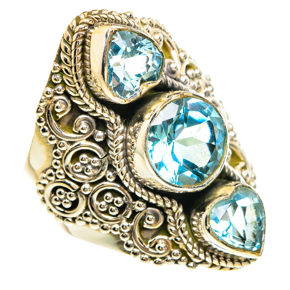 Blue Topaz Rings handcrafted by Anasilvercos - RING83806