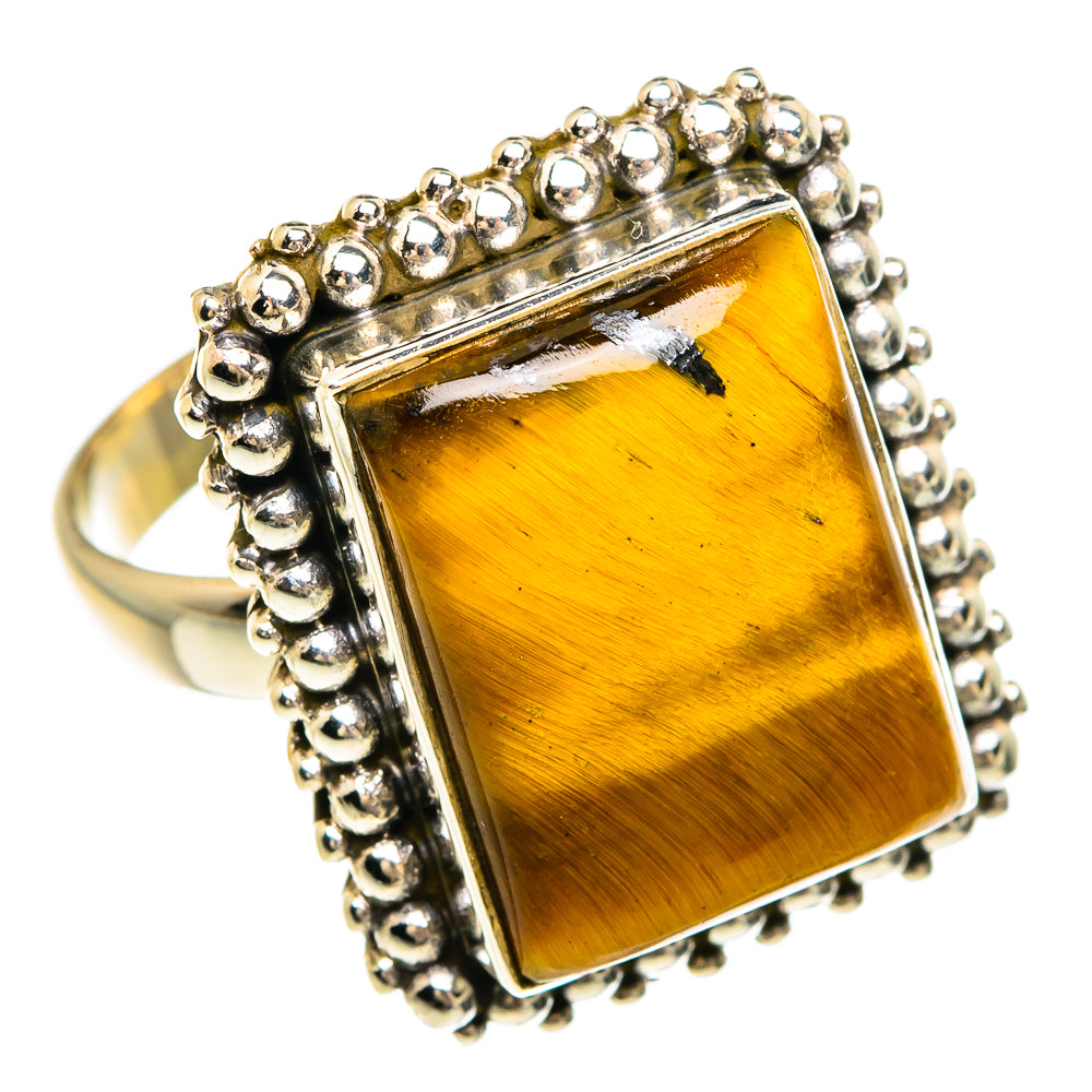 Tiger Eye Rings handcrafted by Anasilvercos - RING83813