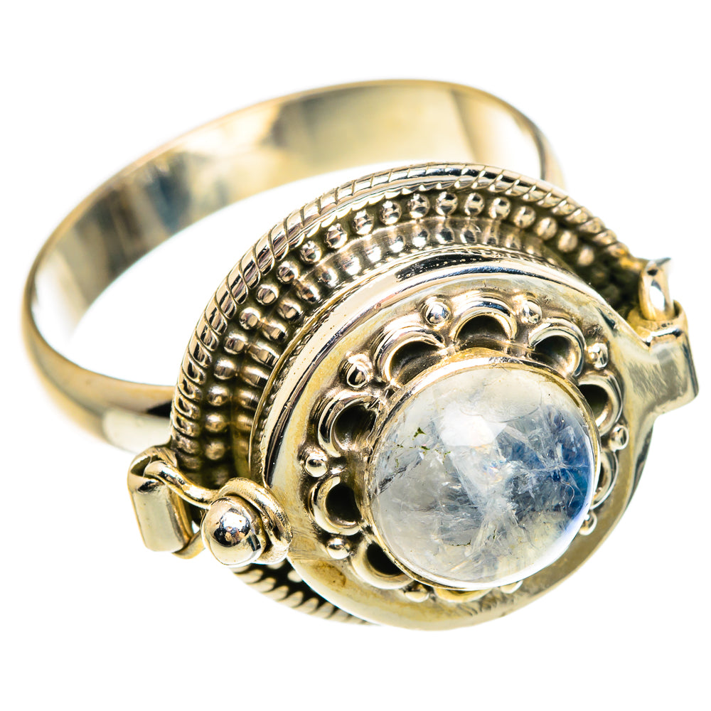 Rainbow Moonstone Rings handcrafted by Anasilvercos - RING83824