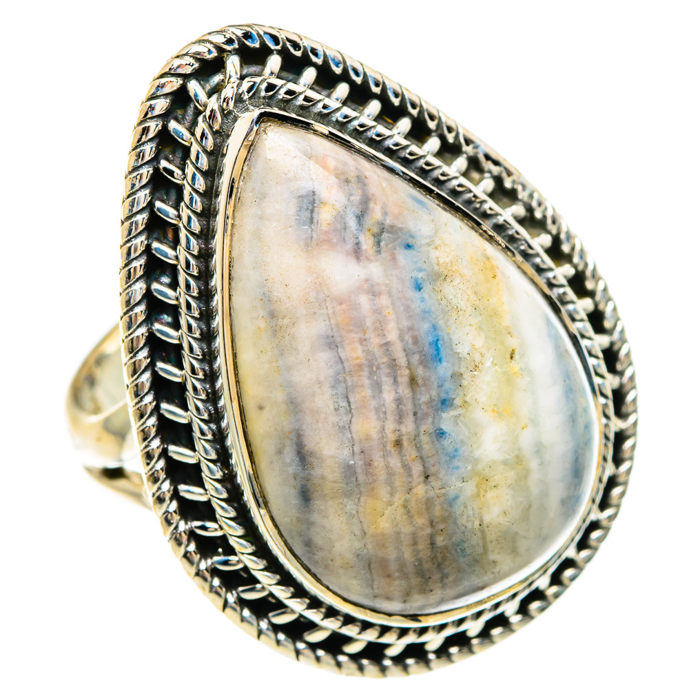Blue Scheelite Rings handcrafted by Anasilvercos - RING83838 - Photo 2