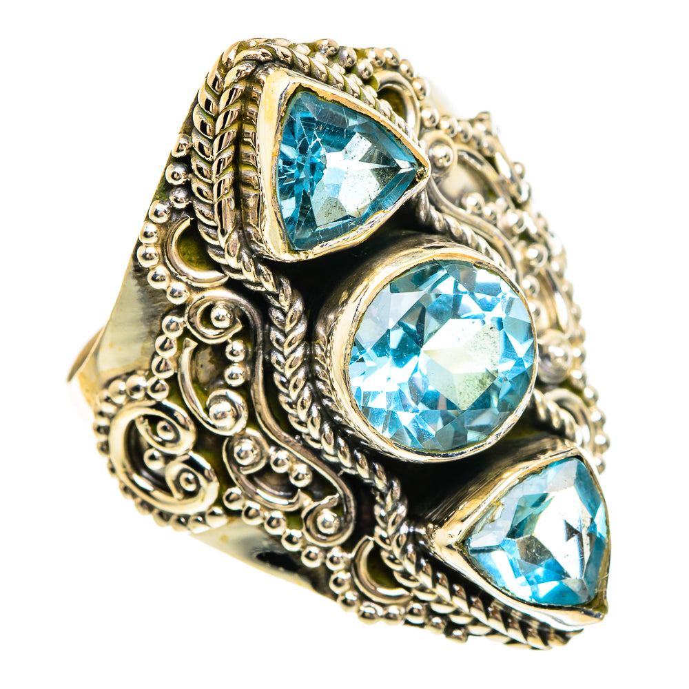 Blue Topaz Rings handcrafted by Anasilvercos - RING83840