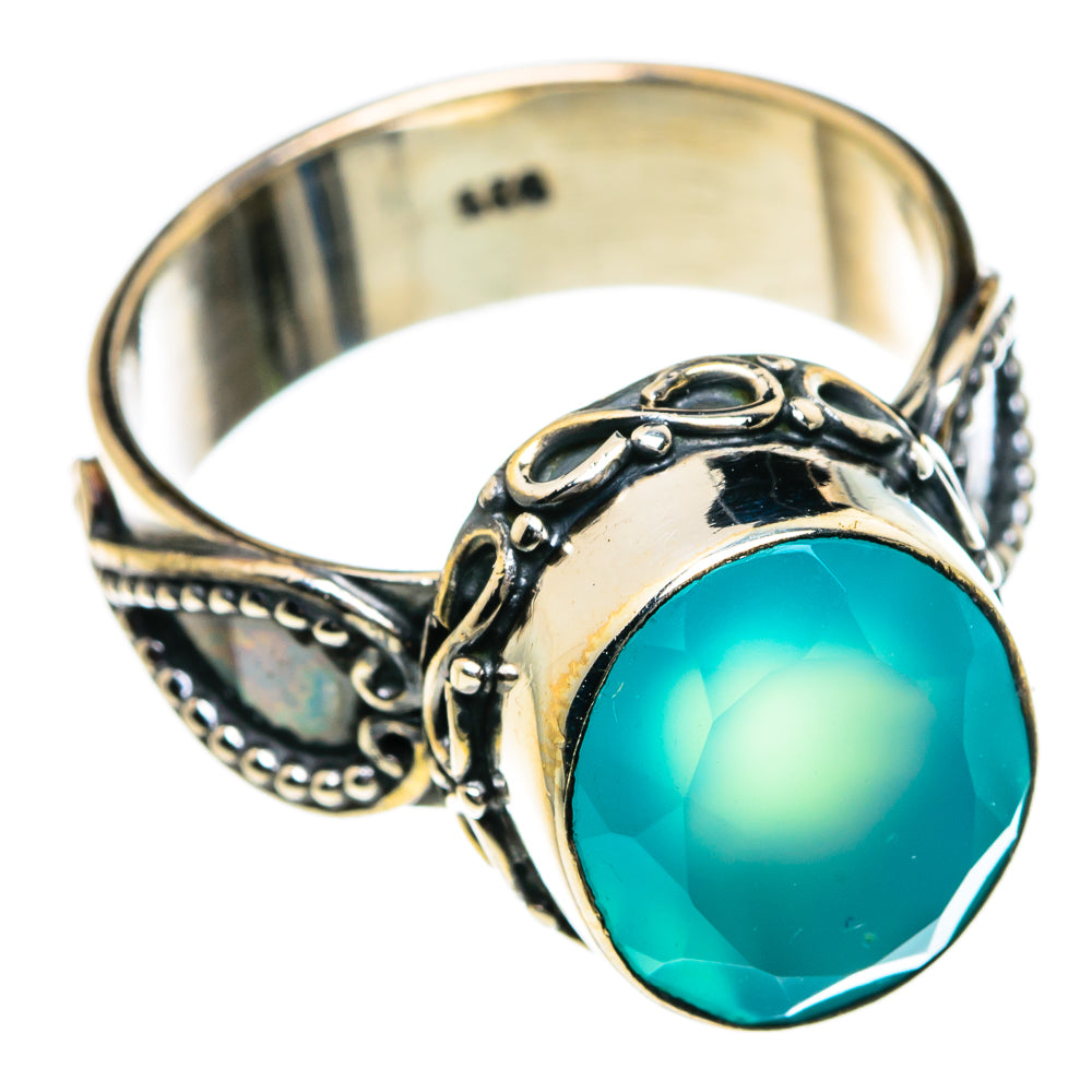 Aqua Chalcedony Rings handcrafted by Anasilvercos - RING83861