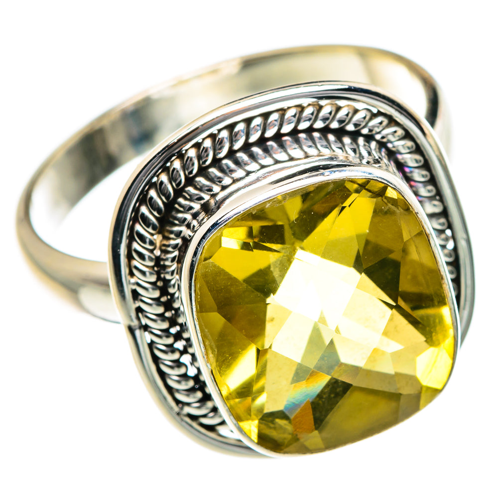 Lemon Quartz Rings handcrafted by Anasilvercos - RING83894