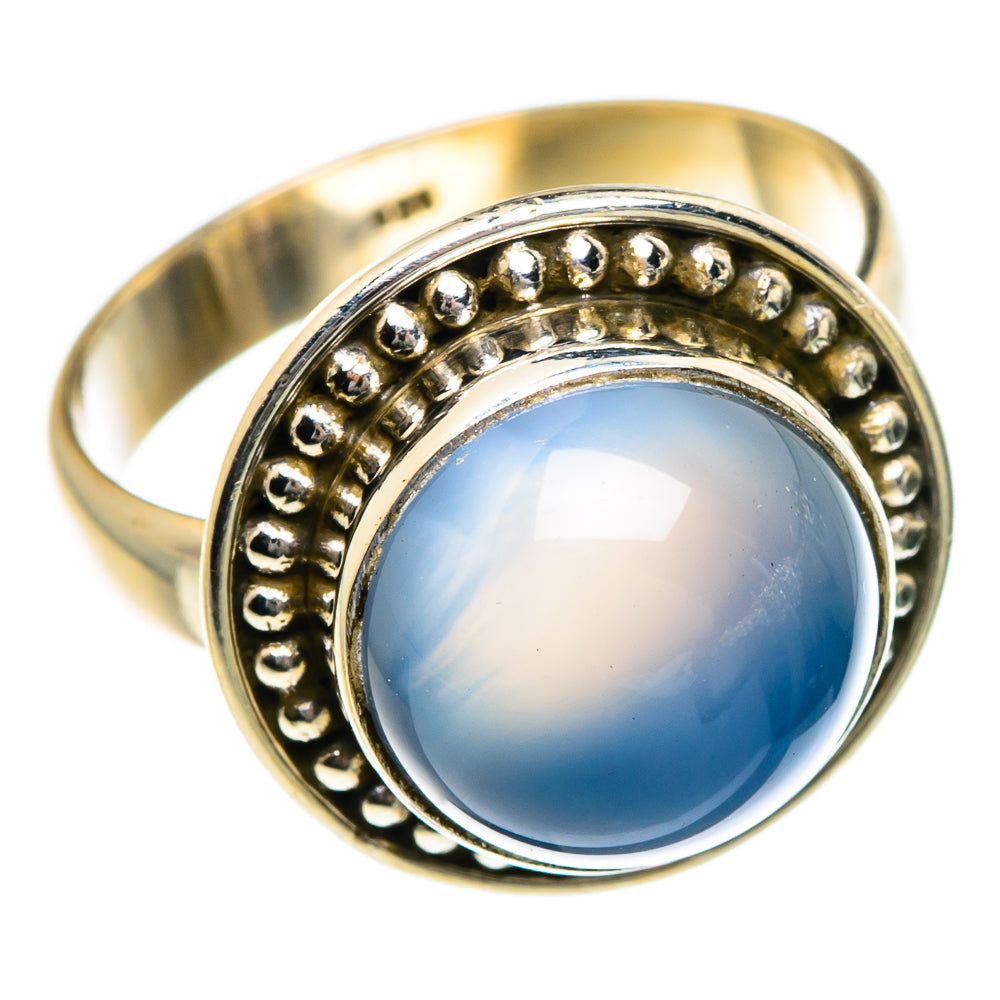 Aqua Chalcedony Rings handcrafted by Anasilvercos - RING83898