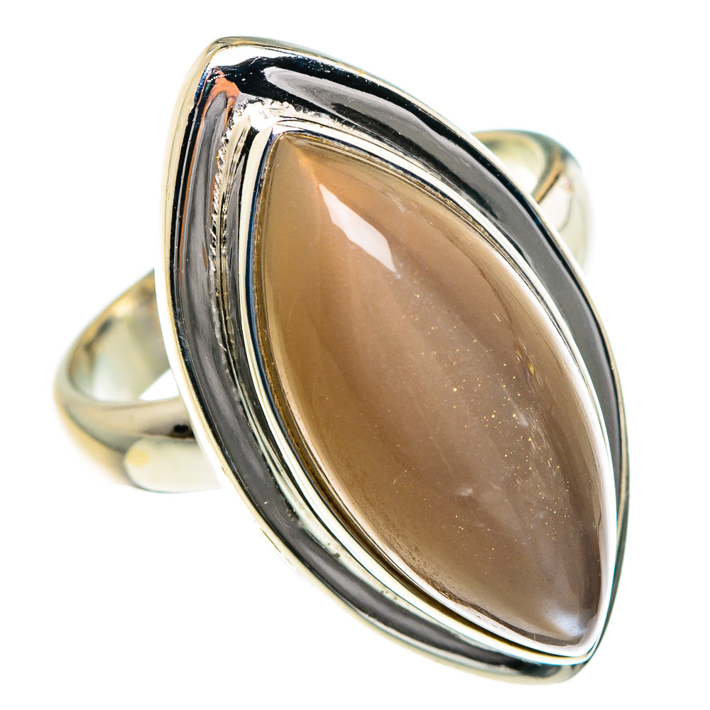 Chocolate Moonstone Rings handcrafted by Anasilvercos - RING83905