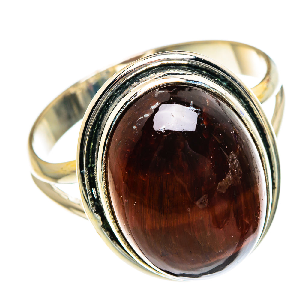 Red Tiger Eye Rings handcrafted by Anasilvercos - RING83907