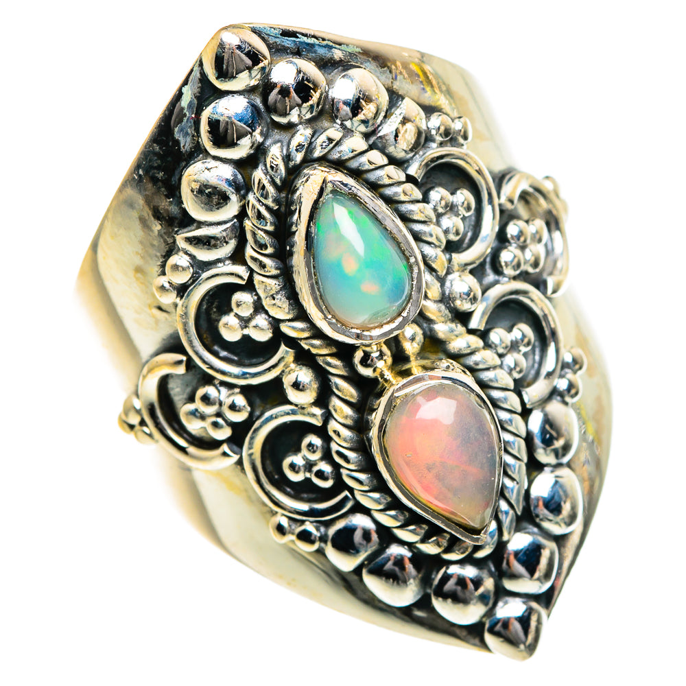 Ethiopian Opal Rings handcrafted by Anasilvercos - RING83928