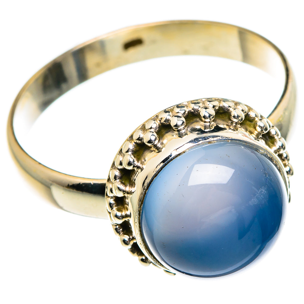Aqua Chalcedony Rings handcrafted by Anasilvercos - RING83935