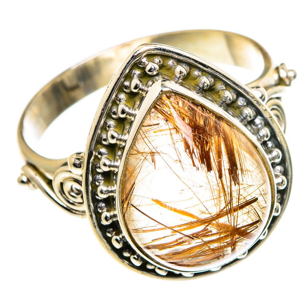Rutilated Quartz Rings handcrafted by Anasilvercos - RING83958