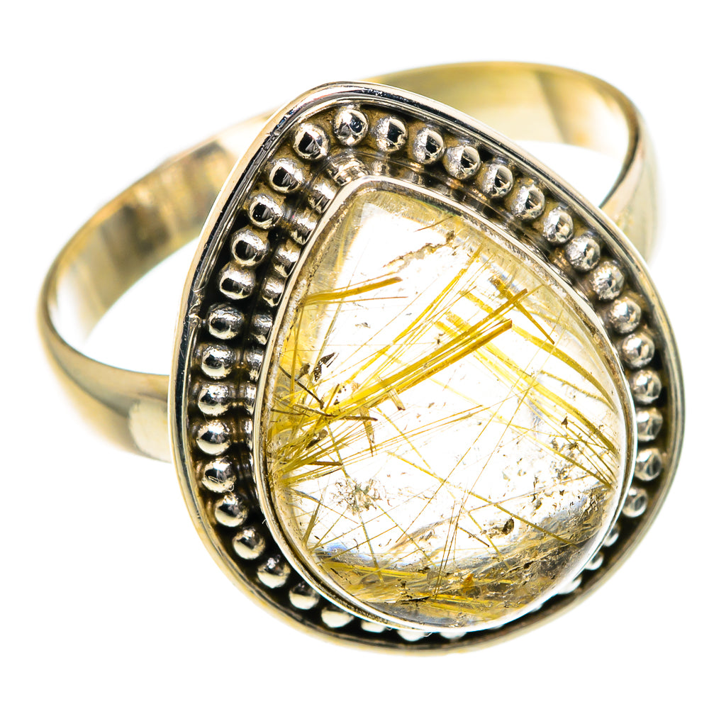 Rutilated Quartz Rings handcrafted by Anasilvercos - RING83959
