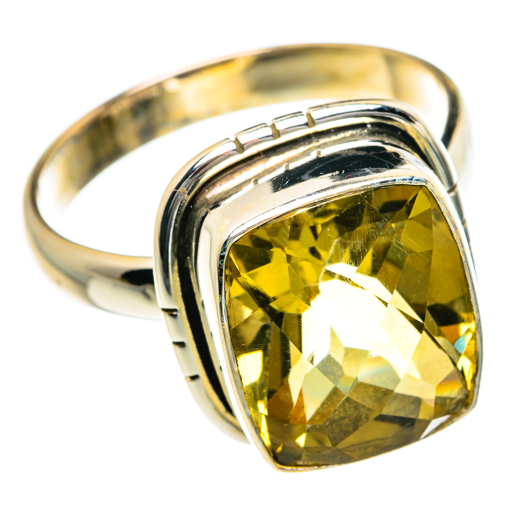 Lemon Quartz Rings handcrafted by Anasilvercos - RING83970