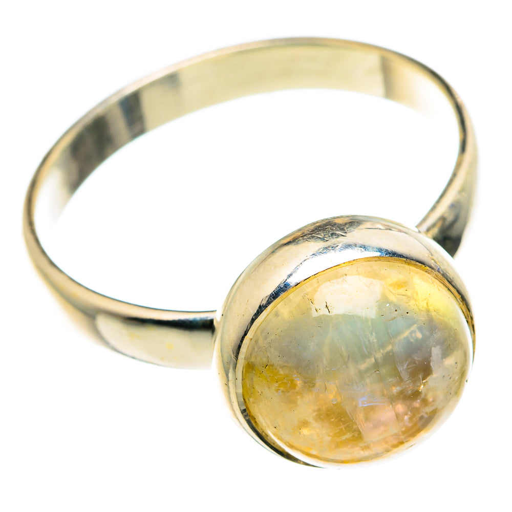 Yellow Moonstone Rings handcrafted by Anasilvercos - RING83971
