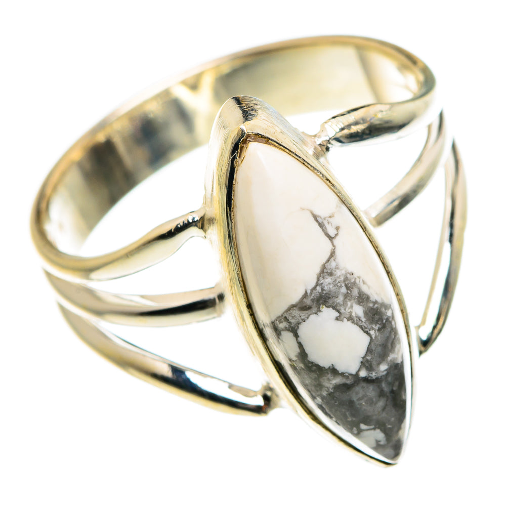 Howlite Rings handcrafted by Anasilvercos - RING84003