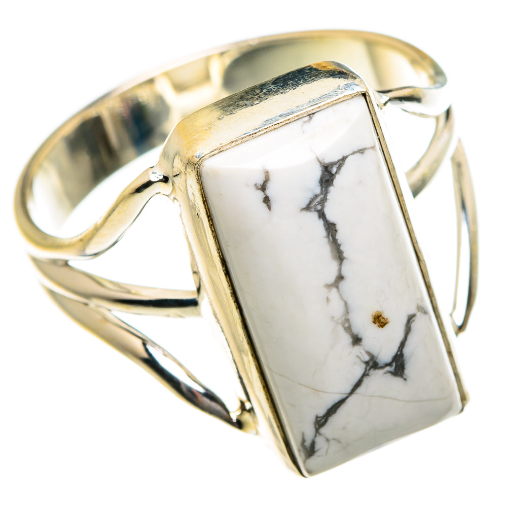 Howlite Rings handcrafted by Anasilvercos - RING84004
