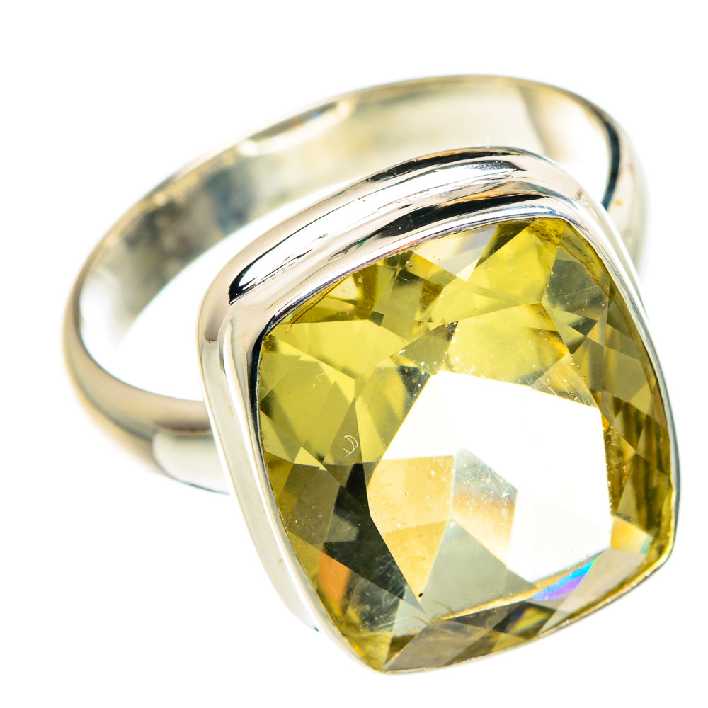 Lemon Quartz Rings handcrafted by Anasilvercos - RING84007