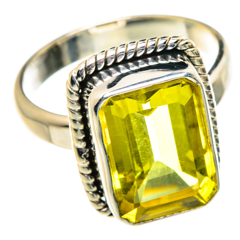 Lemon Quartz Rings handcrafted by Anasilvercos - RING84010