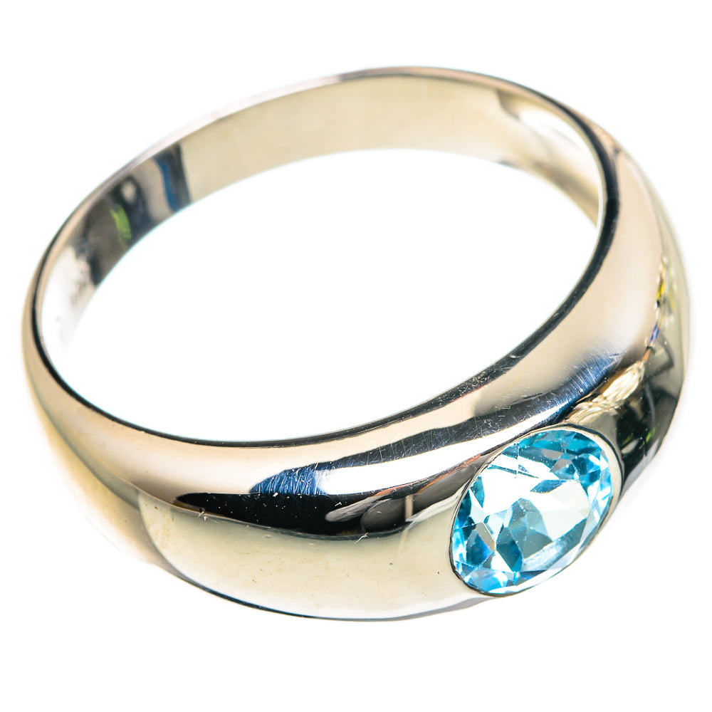 Blue Topaz Rings handcrafted by Anasilvercos - RING84011