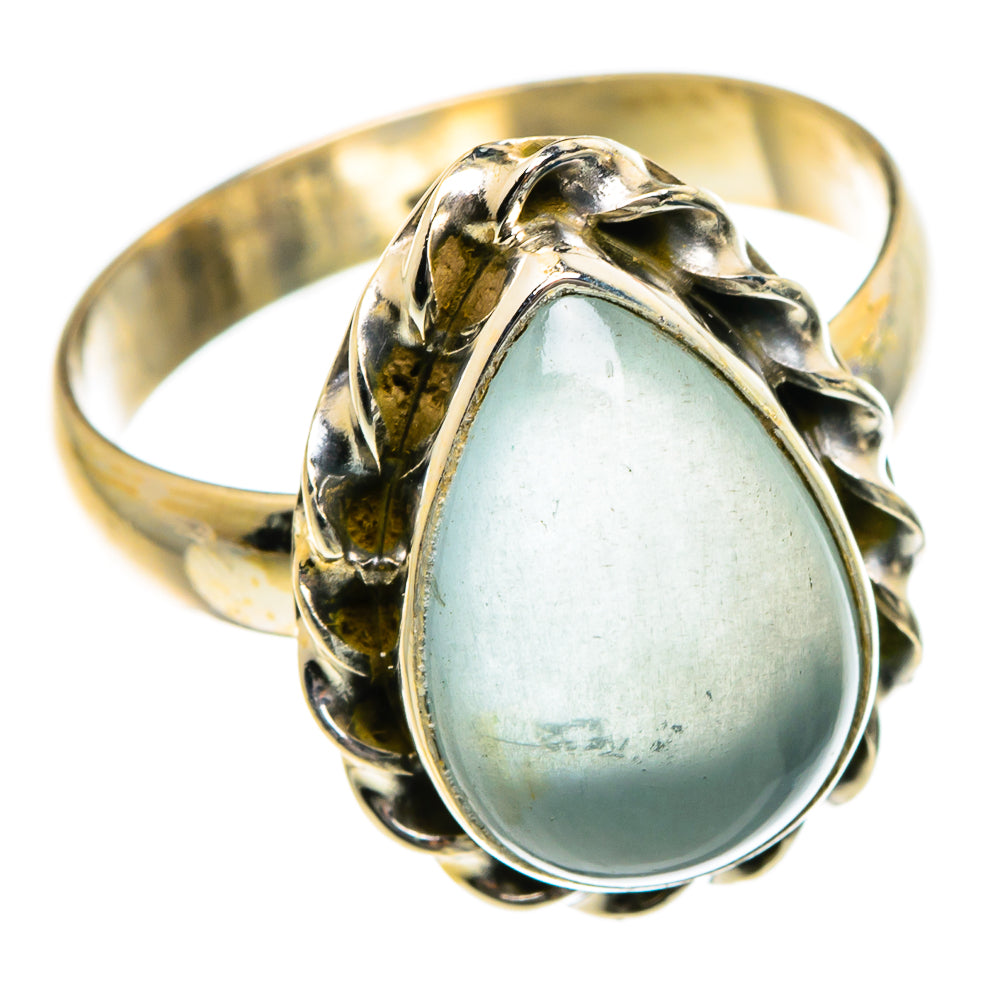 Aqua Chalcedony Rings handcrafted by Anasilvercos - RING84015