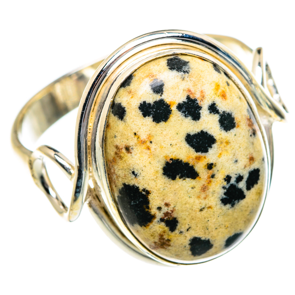 Dalmatian Jasper Rings handcrafted by Anasilvercos - RING84022