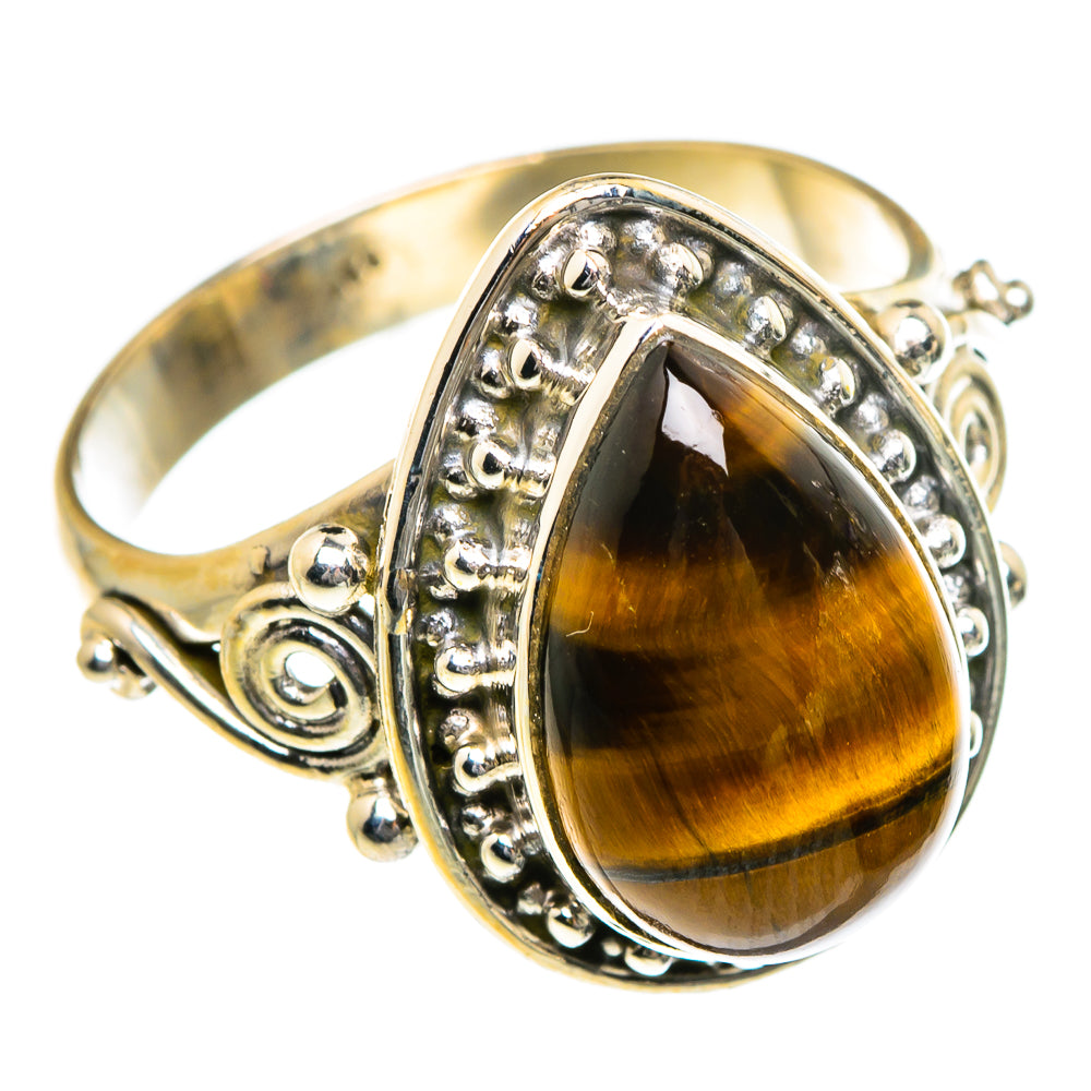 Tiger Eye Rings handcrafted by Anasilvercos - RING84023
