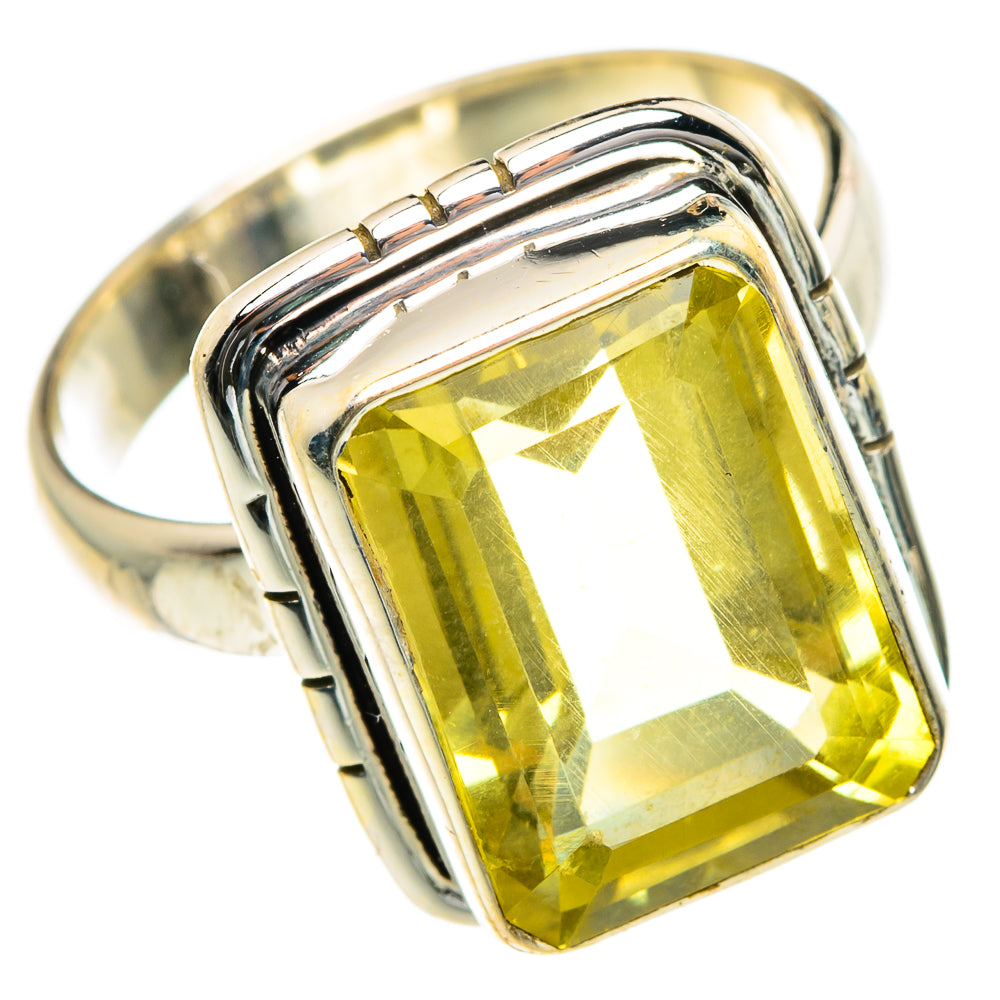 Lemon Quartz Rings handcrafted by Anasilvercos - RING84046