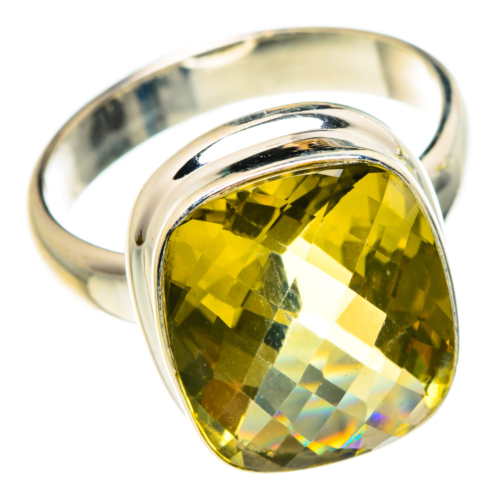 Lemon Quartz Rings handcrafted by Anasilvercos - RING84048