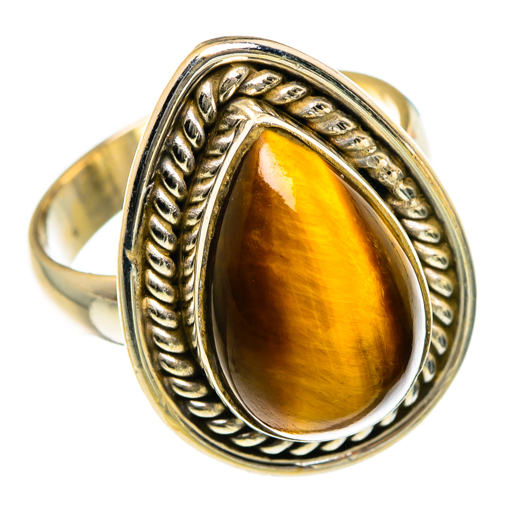 Tiger Eye Rings handcrafted by Anasilvercos - RING84060