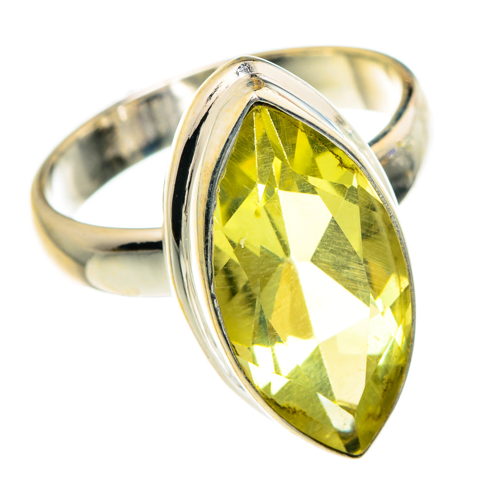 Lemon Quartz Rings handcrafted by Anasilvercos - RING84086