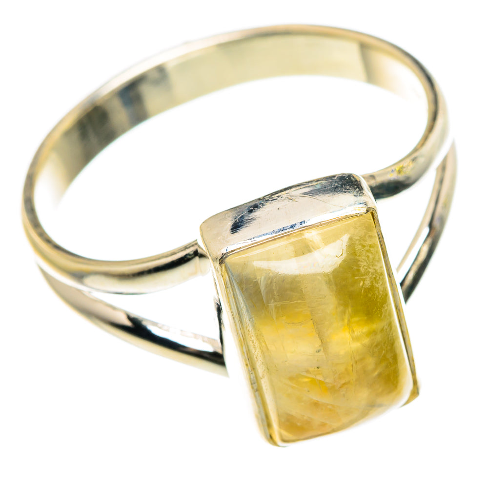 Yellow Moonstone Rings handcrafted by Anasilvercos - RING84087