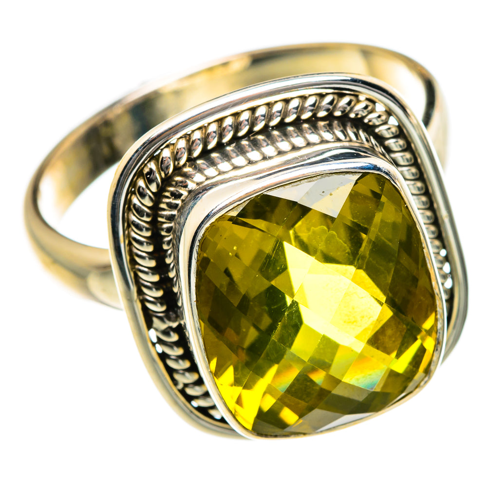 Lemon Quartz Rings handcrafted by Anasilvercos - RING84088