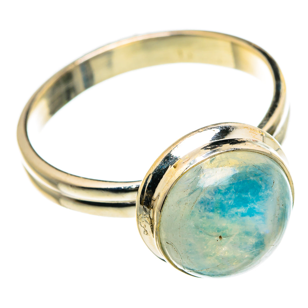 Rainbow Moonstone Rings handcrafted by Anasilvercos - RING84095