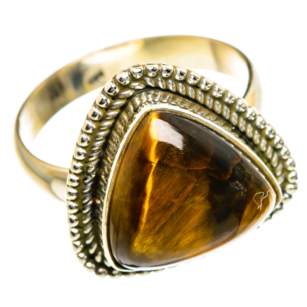 Tiger Eye Rings handcrafted by Anasilvercos - RING84098