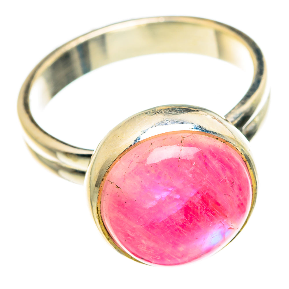 Pink Moonstone Rings handcrafted by Anasilvercos - RING84107