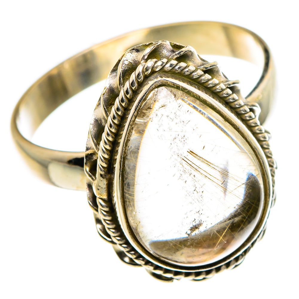 Rutilated Quartz Rings handcrafted by Anasilvercos - RING84114