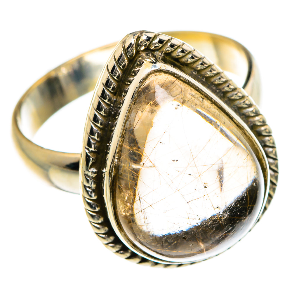 Rutilated Quartz Rings handcrafted by Anasilvercos - RING84115