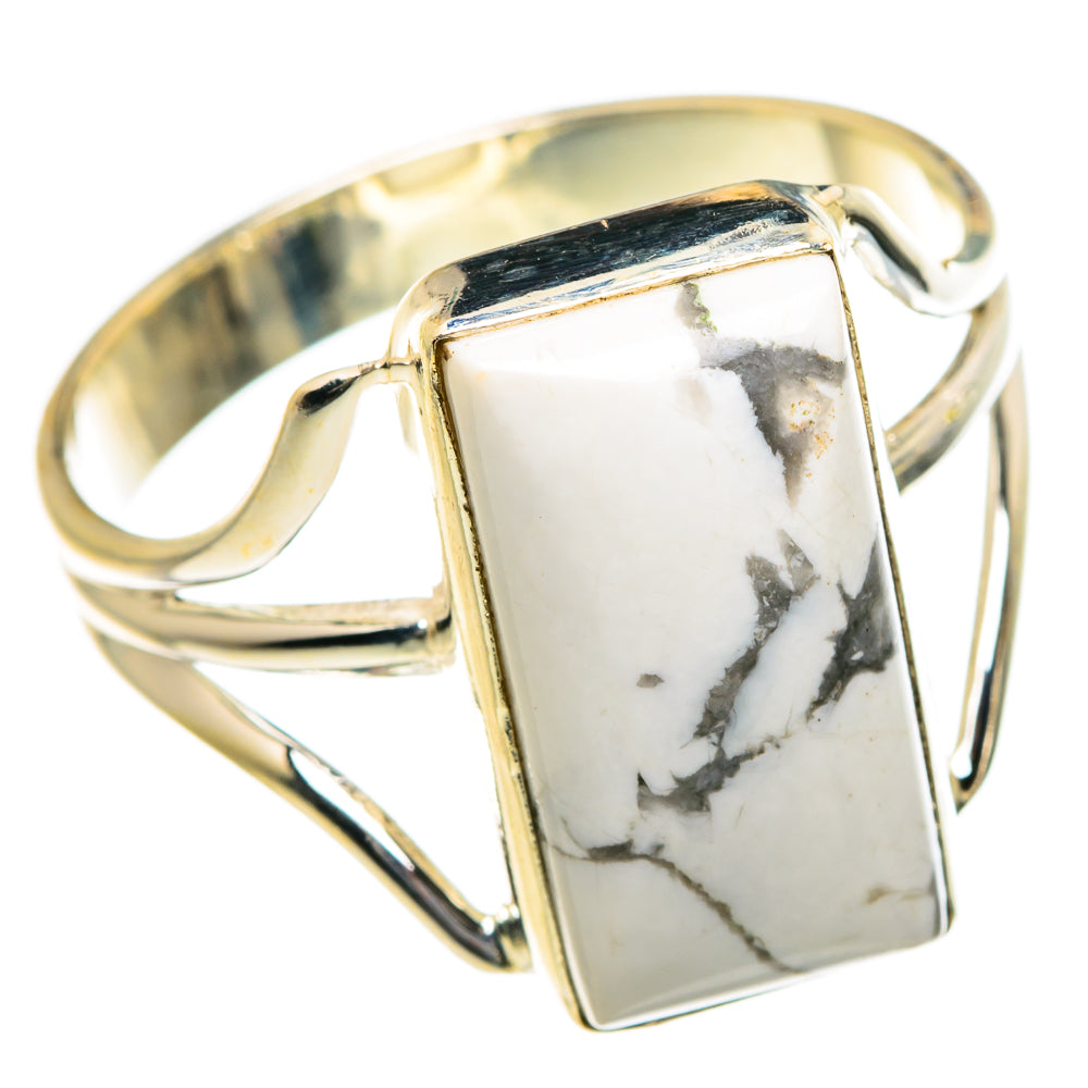 Howlite Rings handcrafted by Anasilvercos - RING84121