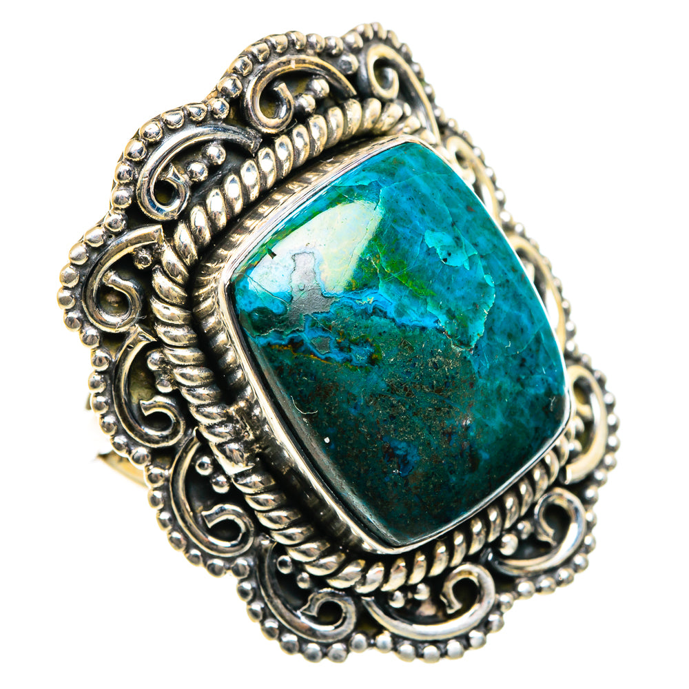Chrysocolla Rings handcrafted by Anasilvercos - RING84130
