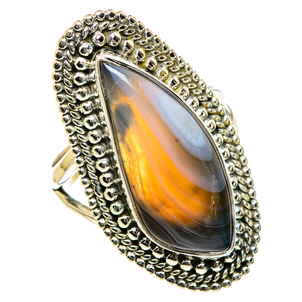 Botswana Agate Rings handcrafted by Anasilvercos - RING84138