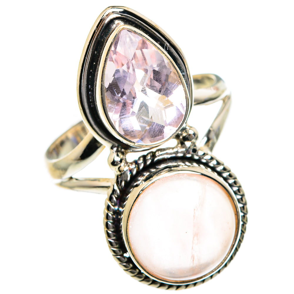 Rose Quartz Rings handcrafted by Anasilvercos - RING84144