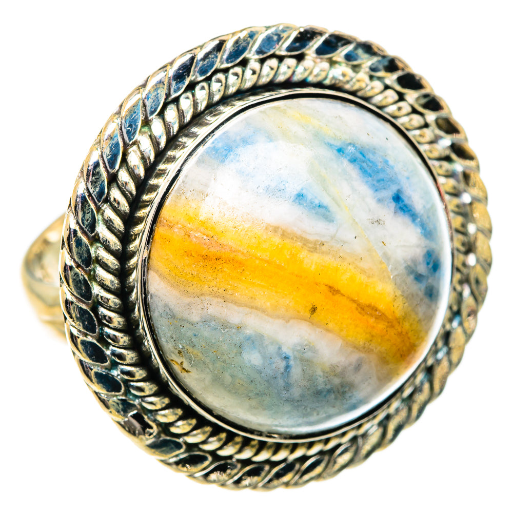 Blue Scheelite Rings handcrafted by Anasilvercos - RING84172