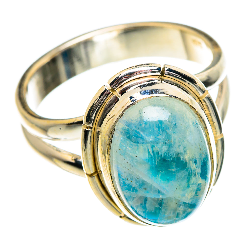 Rainbow Moonstone Rings handcrafted by Anasilvercos - RING84188