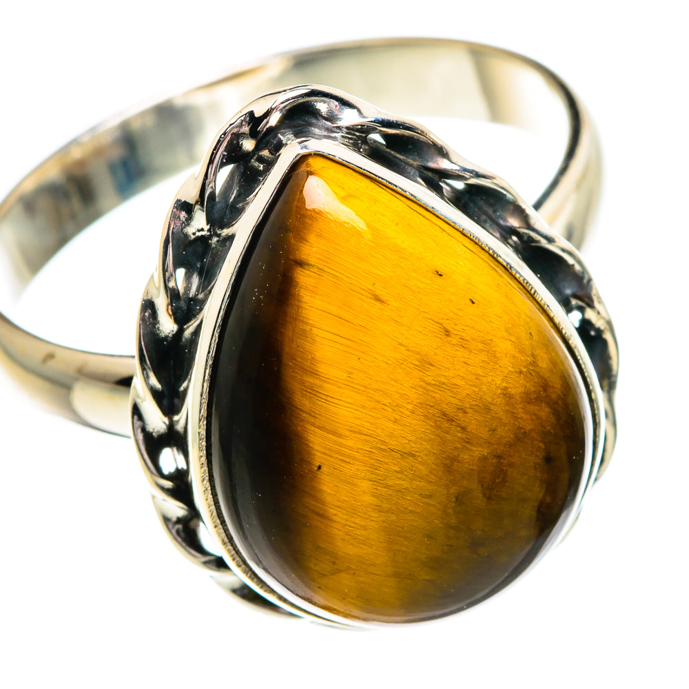 Tiger Eye Rings handcrafted by Anasilvercos - RING84193 - Photo 2
